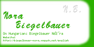 nora biegelbauer business card